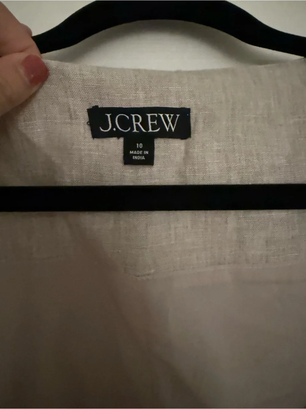J Crew FLAX BEIGE LINEN TOP